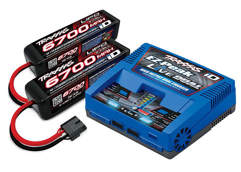 TRA2997 4s Completer Pack (Dual Charger+2 6700 Mah 4-cell batteries)