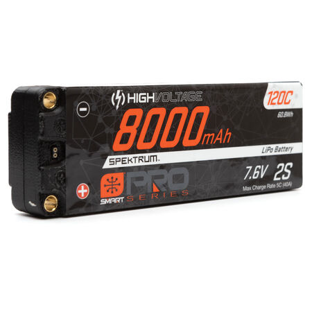 8000mAh 2S 7.6V Smart Pro Race HV LiPo 120C: 5mm