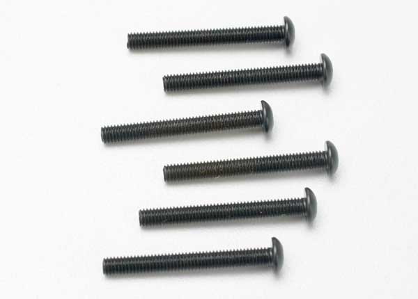 TRA2581 Screws, 3x25mm button-head machine (hex drive) (6)