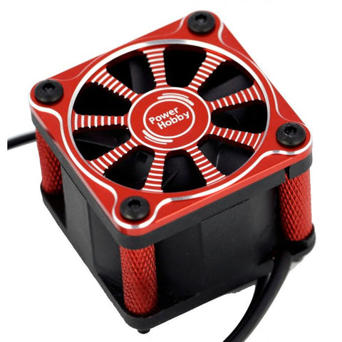 PHF118 RED TWISTER 1/10 1/8 MOTOR ALUMINUM HIGH SPEED COOLING FAN- RED
