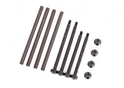 TRA9540 Suspension pin set, front & rear (hardened steel), 4x67mm (4), 3.5x48.2mm (2), 3.5x56.7mm (2)/ M3x0.5mm NL, flanged (4)
