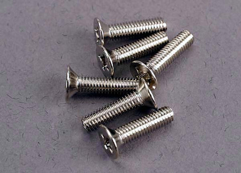 TRA3178Screws, 3x12mm countersunk machine (6)