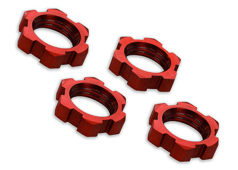 TRA7758R Wheel nuts, splined, 17mm, serrated (4)