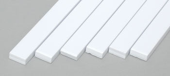 EVERGREEN STYRENE STRIPS .100x.250" (6) (Part # EVG179)