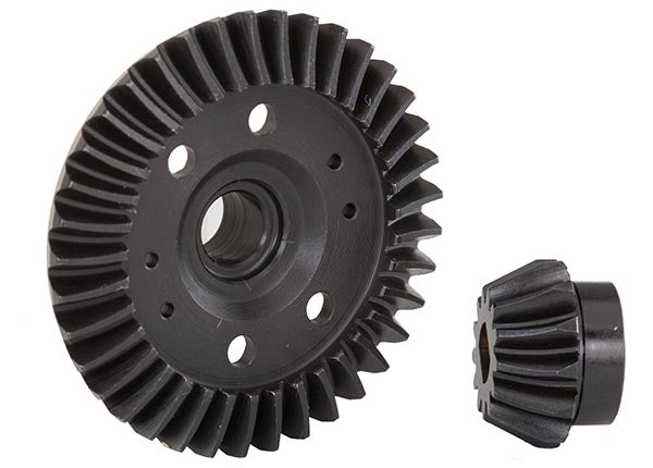 TRA6879R Ring gear, differential/ pinion gear, differential (machined, spiral cut) (rear)