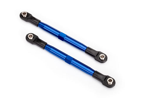 TRA6742X Toe links (TUBES blue-anodized, 7075-T6 aluminum, stronger than titanium) (87mm) (2)/ rod ends (4)/ aluminum wrench (1)