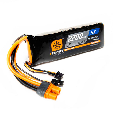 SPMX22002SLFRX 2200mAh 2S 6.6V Smart LiFe Receiver Battery; IC3