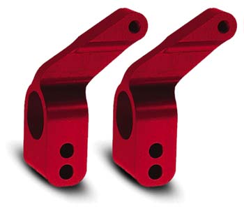 TRA3652x Alum Stub Axle Carriers, Red (4): RUS, STA, BA