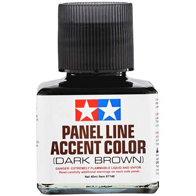 TAM87140 Panel Line Accent Color, 40ml Dark Brown